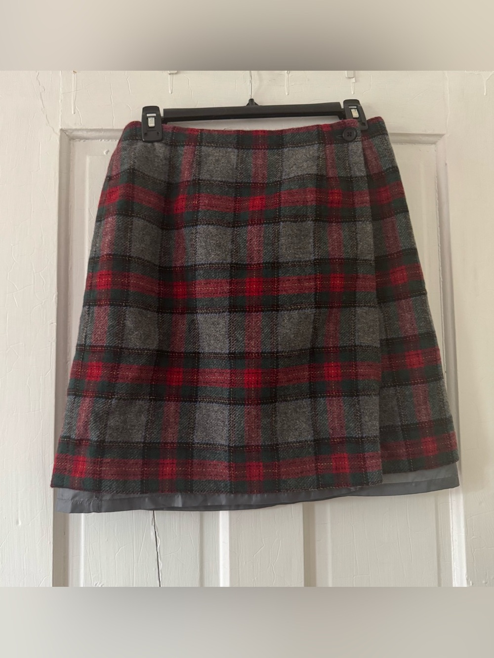 VINTAGE Talbots plaid wool skirt